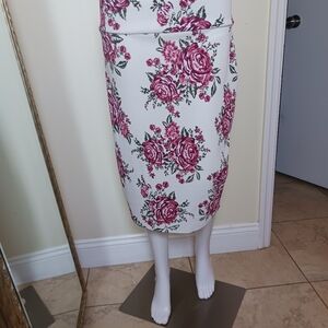 Floral Rose Women's Pencil Skirt